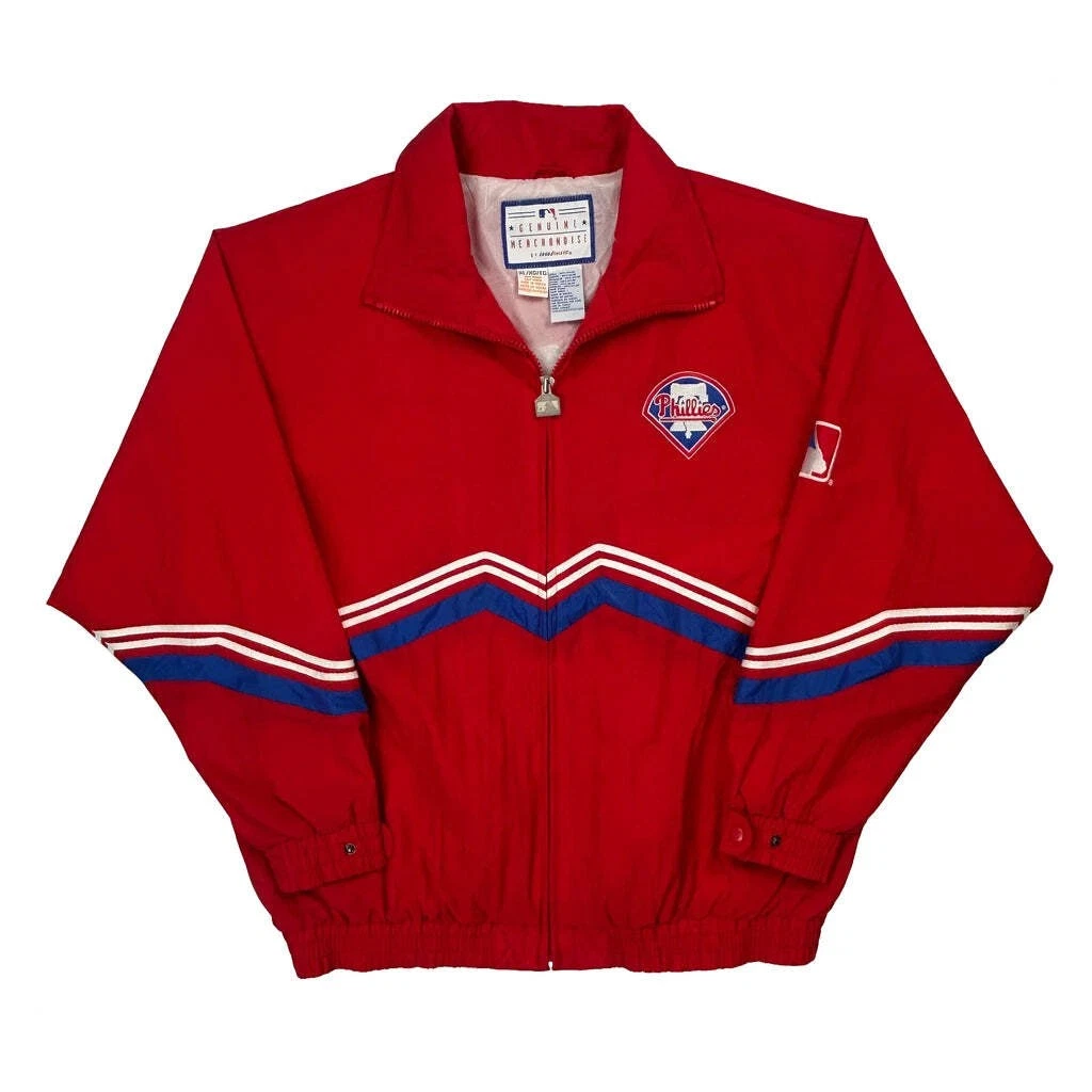 Philadelphia Phillies Logo Athletics Mlb Windbreaker - XL Red Nylon