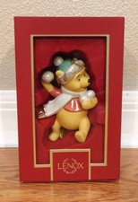 NIB 84 Lenox Disney Winnie the Pooh's Winter Fun Porcelain Ornament 24K Accents