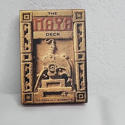 THE MAYA DECK by Dr. Ronald Bonewitz 80 Page BOOK and 45 ORACLE CARDS Complete