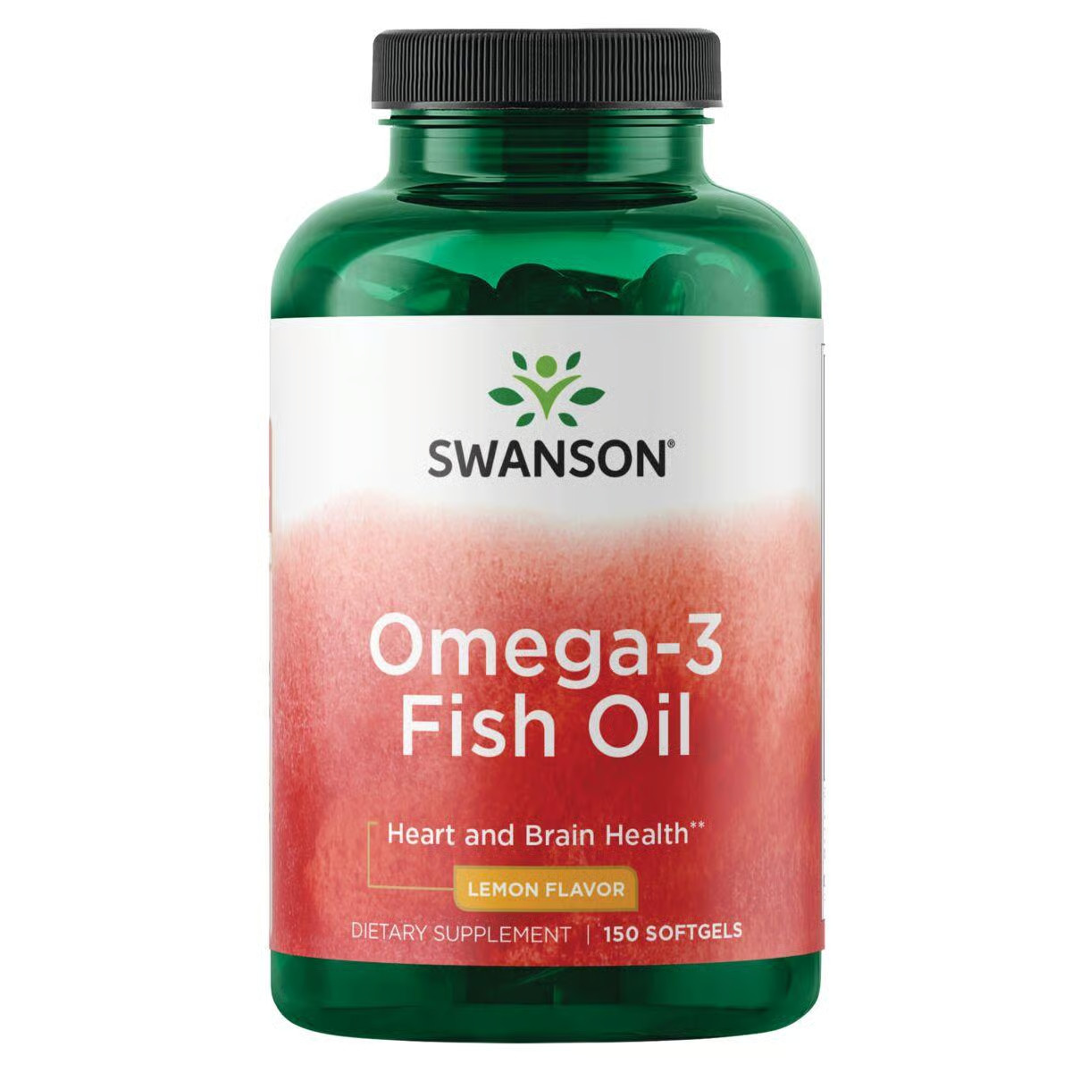Swanson Omega-3 Fish Oil - Softgels со вкусом лимона, 1 г, 150 шт.
