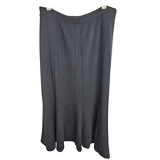 Eileen Fisher Wool Midi Skirt Size M Quiet Luxury Minimalist Classic Career Corp