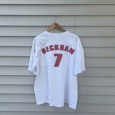 England Beckham Retro Jersey White Size L 1990s Vintage Soccer #7 