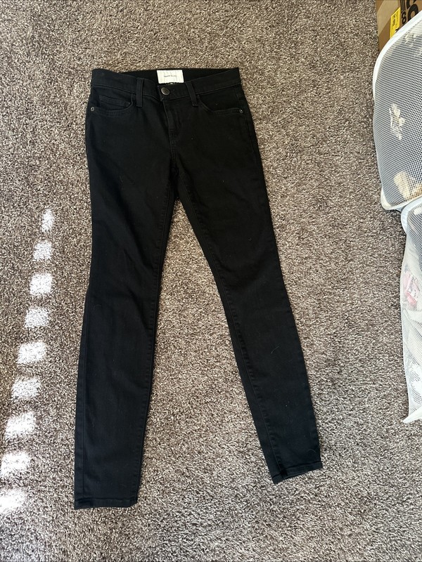 Current/Elliot 26 Jet Black The Original High Waist Stiletto Skinny Jeans