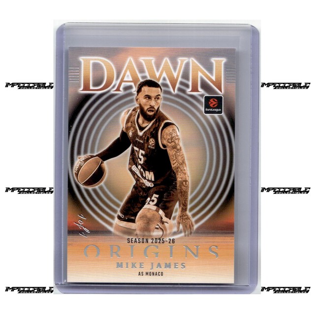 2025-26 Panini Origins EuroLeague - Black #7 Mike James 1/1 Dawn