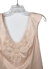 Vintage 1980s Bali Pink Blush Champagne Silky Camisole Summer Tank Slip Top 42B