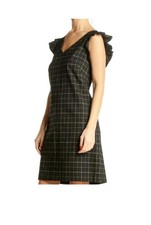 Women's New Loft Black Shift Dress Flutter Sleeves 6