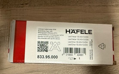 Hafele Loox5 Range 12V LED Light Driver Constant Voltage 833.95.000