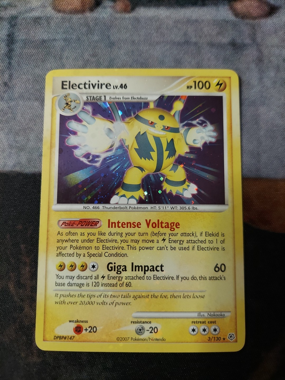 Electivire 3/130 Pokémon Diamond and Pearl Holo LP