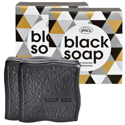 Speick Schwarze Seife Black Soap Vegan Aktivkohleseife Detox Duschseife 2x100g
