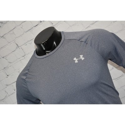 Under Armour Shirt Tech Tee Mens Size Small Performance HeatGear Gym Blue