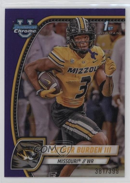 2024 Bowman U Chrome Purple Refractor 381/399 Luther Burden III #123 0x5e