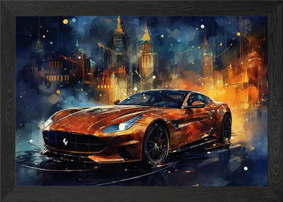 My Ferrari GTC4Lusso Gerahmtes Wandbild Poster Leinwanddruck Bild