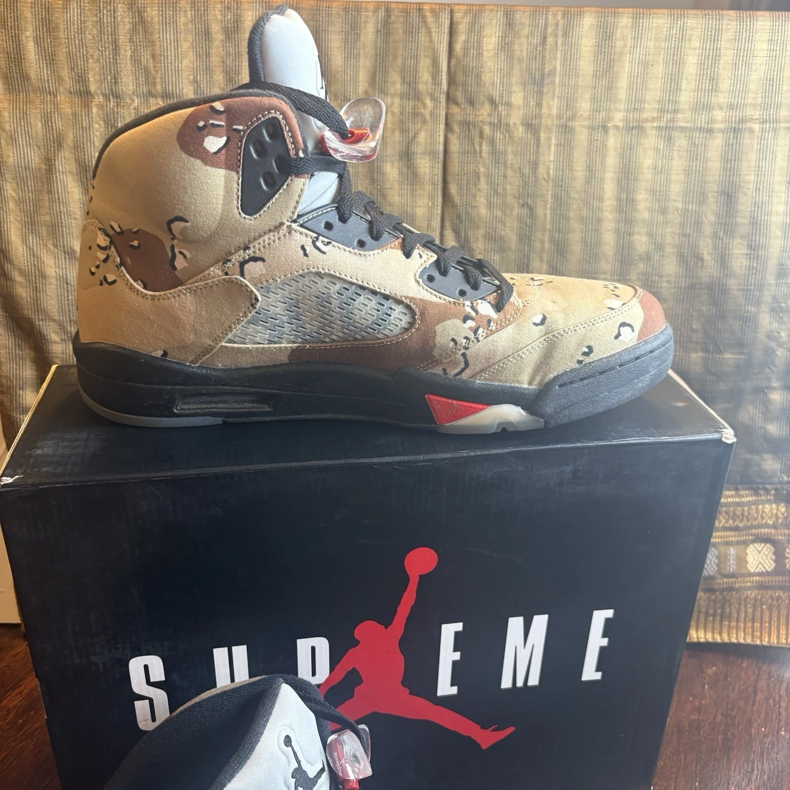 Taille 14   Air Jordan 5 Retro Supreme Desert Camo 2015 824371 201 Neuf !
