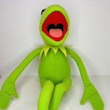 Vintage Kermit the Frog Nanco Plush Posable Bendable Muppets Jim Henson 24" Long