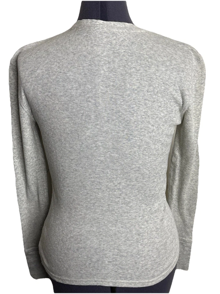 Antigo Y2K The Limited Henley Top Tamanho S Cinza com nervuras Bella Swan EUA Strass - Imagem 4 de 4