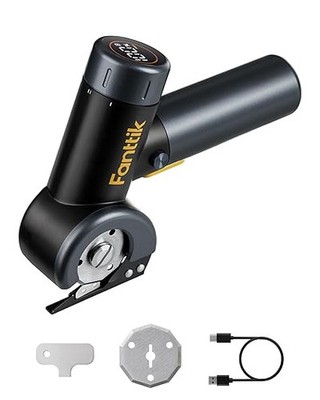 Fanttik C8 Nano Elektrische Schere, Kartonschneider Elektrisch mit Bildschirm, L