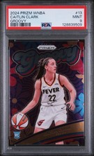 Caitlin Clark Prizm PSA 9 ROOKIE 2024 WNBA #13 Groovy (RC) Indiana Fever