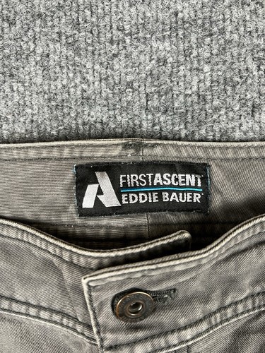 Eddie Bauer First Ascent Pants Men 34x32 Brown Capacitor Flex Double Knee Gusset - Picture 5 of 13