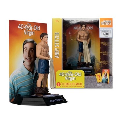 The 40 Year Old Virgin Movie Maniacs 6'' Andy Stitzer Posed Figure McFarlane Toys