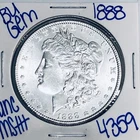 1888 BU UNCIRCULATED MORGAN SILVER DOLLAR AUTHENIC U.S.MINT FREE SHIPPING 4359