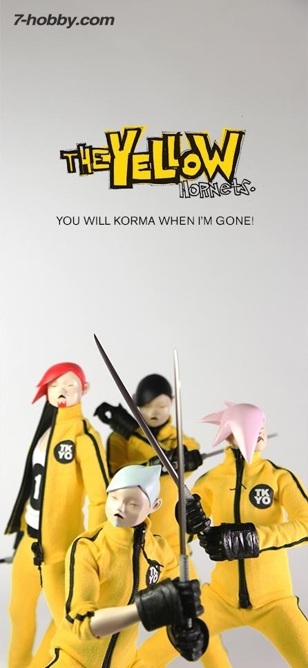 3A THREEA Popbot Yellow Hornet 1/6th 4 Figure Set Ashley Wood