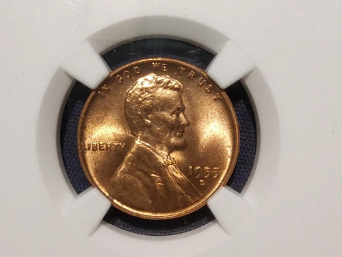 1955-D 1C Lincoln Wheat Cent NGC MS66 RD - Red