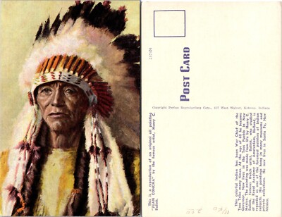 Chief Two Moons Cheyenne Indian Postcard