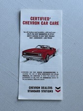 CHEVRON CERTIFIED* CHEVRON CAR CARE BOOKLET APPR 1960-1970 VINTAGE