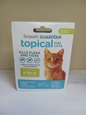 Sergeants Gaurdian Flea Topical For Cats 3 Months Supply 6LBS and Up