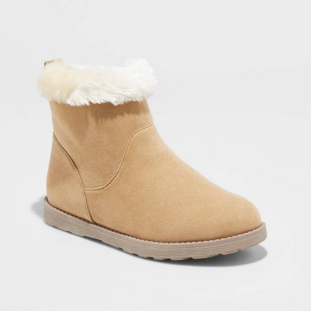 suede fur lined boots