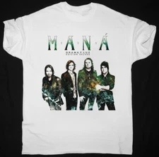 NEW Maná Band Short Sleeve White All Size Unisex T-Shirt 