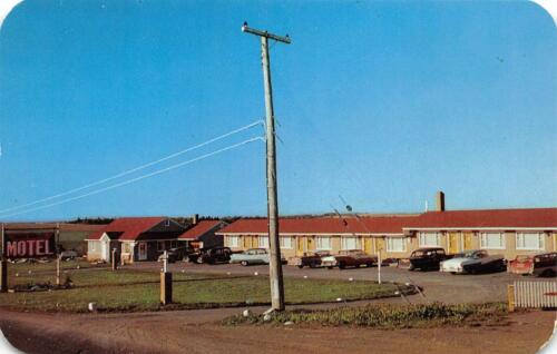 RED BRICK MOTEL Caribou, Maine US Route 1 Roadside Vintage Postcard ca 1950s - Picture 1 of 1