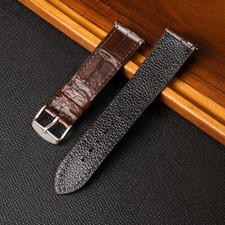 Brown Leather Watch Strap, Thin Unpadded Watch Band Quick Release 18mm 20mm 22mm