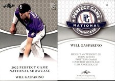WILL GASPARINO 2022 LEAF PERFECT GAME 