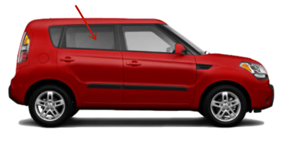 Right Rear Passenger Side Door Window Glass For 2010-2013 Kia Soul 4-Door Hatchback – Tempered, Tinted