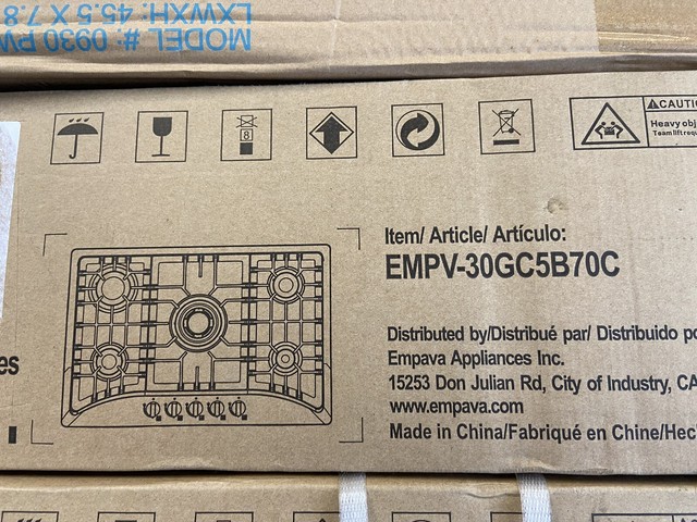 Empava 30 Black Tempered Glass 5 Italy Sabaf Burners Stove Top Gas Cooktop For Sale Online Ebay