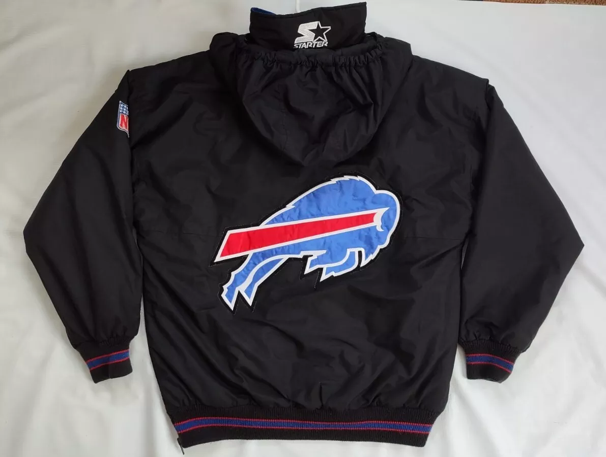 VINTAGE STARTER BUFFALO BILLS FULL ZIPP WITH HOOD WINTER JACKET IN SIZE M |  eBay