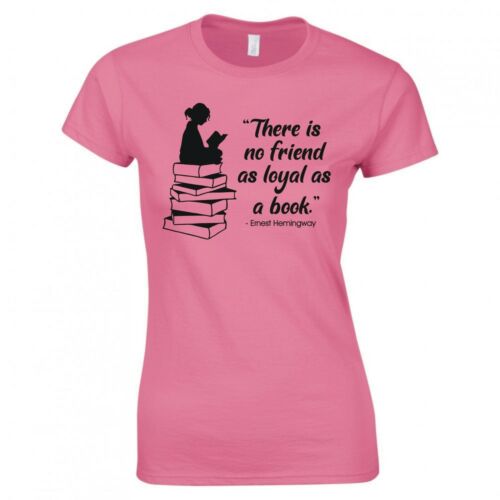 Lustig Damen " There Is No Friend Wie Loyal als Ein Buch " Skinny Fit T-Shirt - Picture 1 of 14