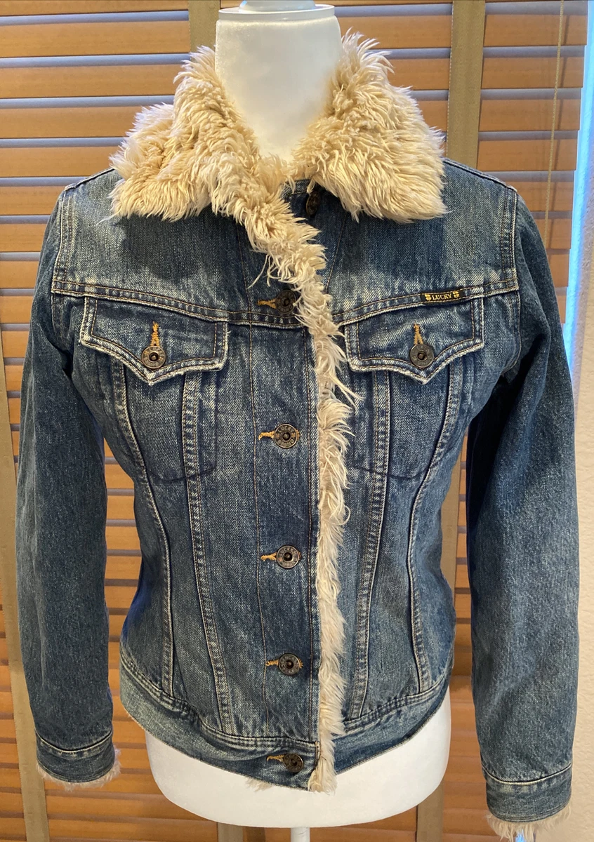 Lucky brand jean hotsell jacket with fur