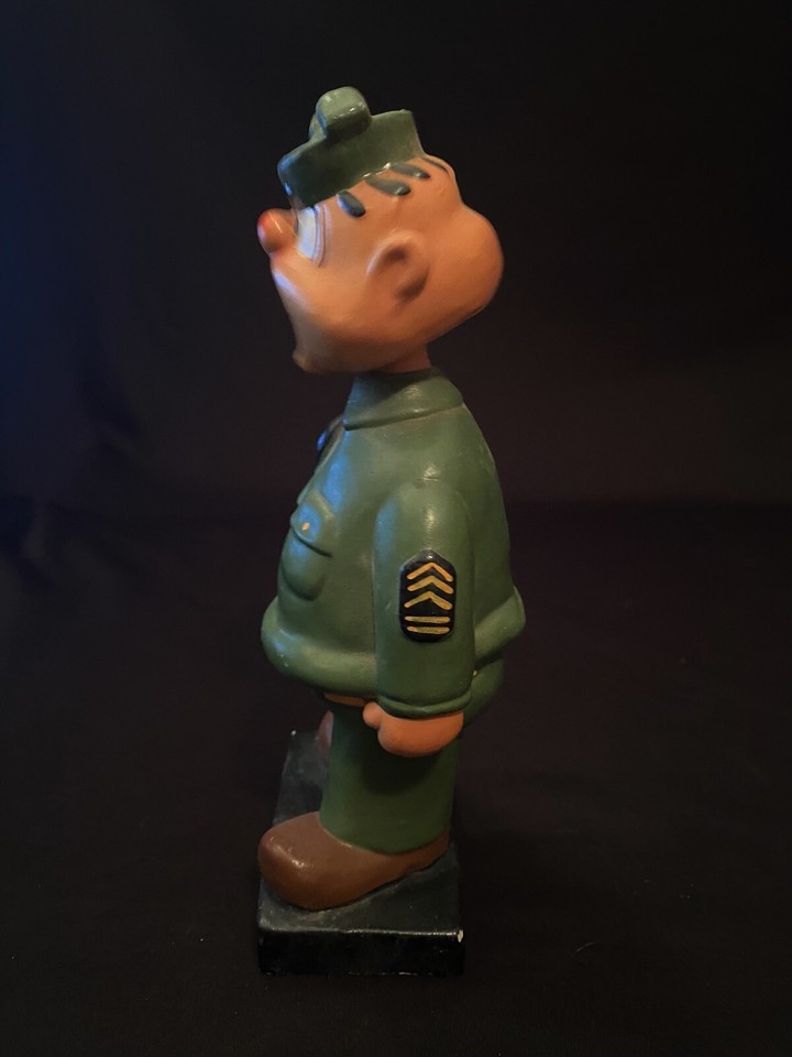 Vtg Beetle Bailey Sgt Snorkel Nodder Bobble Head Figure Military King Feature eBay