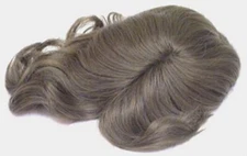 MENS MONOFILAMENT HAND TIED MALE STRAIGHT HAIR WIG TOUPEE HAIRPIECE 6" X 9" BASE