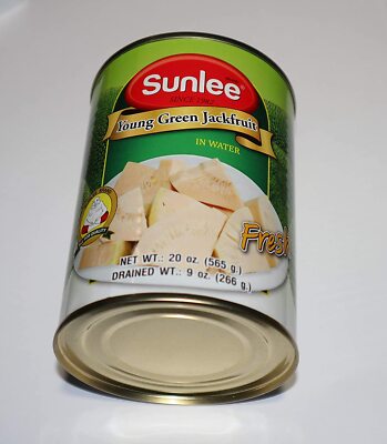 Sunlee Young Green Jackfruit In Water Pack of Four Cans 20 Oz A Can