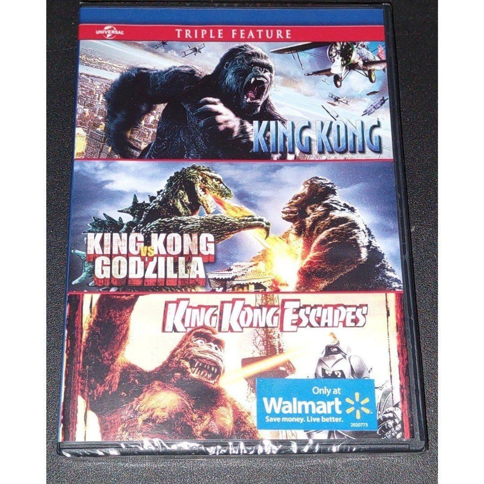 King Kong DVD triple pack featuring King Kong vs Godzilla and King Kong Escapes