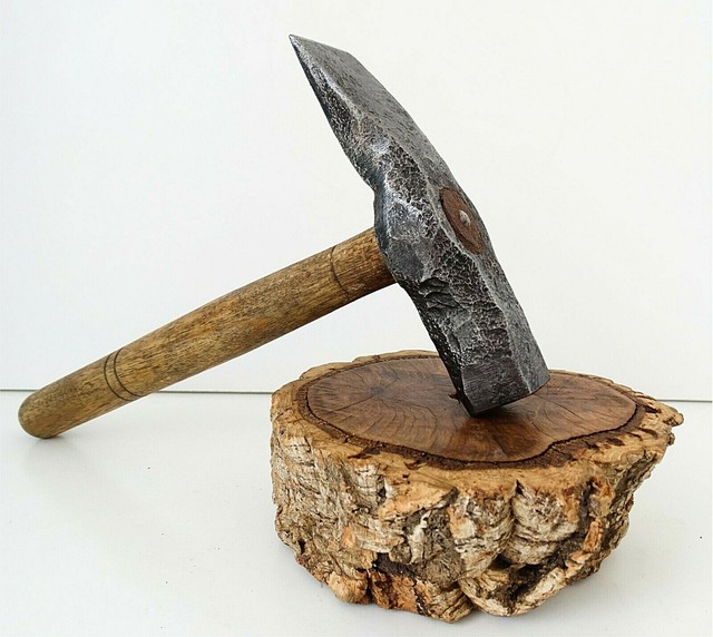 ANTIQUE 18TH CT MASON STONECUTTER HAMMER MASONRY BLACKSMITH OLD