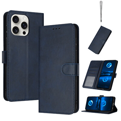 Flip Handyhülle Für iPhone 11 12 13 14 15 Pro Max XR Leder Geldbörse Book Hülle 