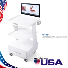 Dental Mobile Rolling Cart Mouth Sweeping Trolley & Drawer & Power Socket