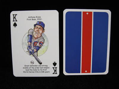Anthony Rizzo  Chicago Cubs ''King of Spades'' Hero Decks Playing Card