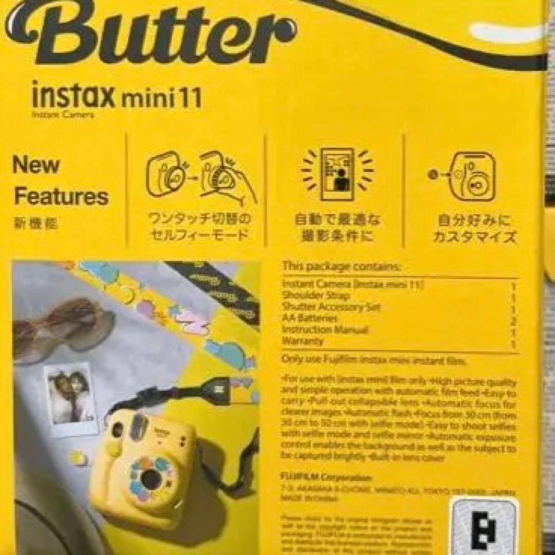BTS Butter FUJIFILM instax Mini 11 Yellow K-POP With Strap