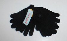 Cat  Jack Tech Touch Kids Knit Gloves 3 Pairs - One Size Stretch black