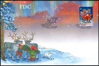 Finland FDC 2001,Santa, Northern Lights, Reindeer, Mint